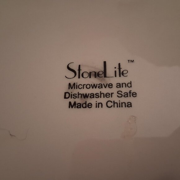 STONELITE Hand Painted Serving Platter 18" Microwave/Dish Safe STUNNING!*READ* - Picture 4 of 4